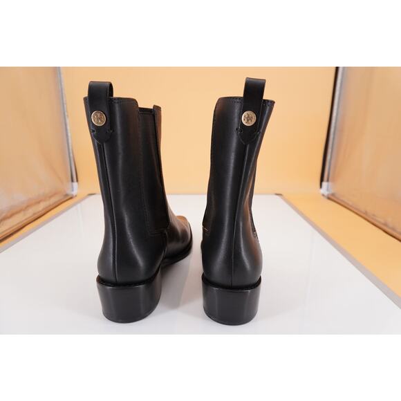Tory Burch Sierra Black Leather Chelsea Ankle Booties SZ 7.5 Pointy New $435 - Picture 9 of 11